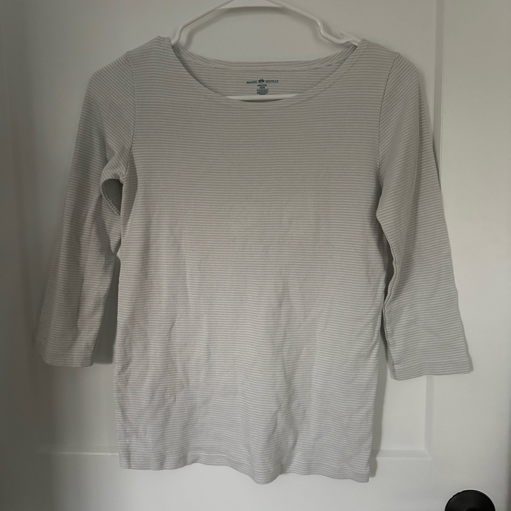 Brandy melville full length striped boat neck 3/4 long sleeve